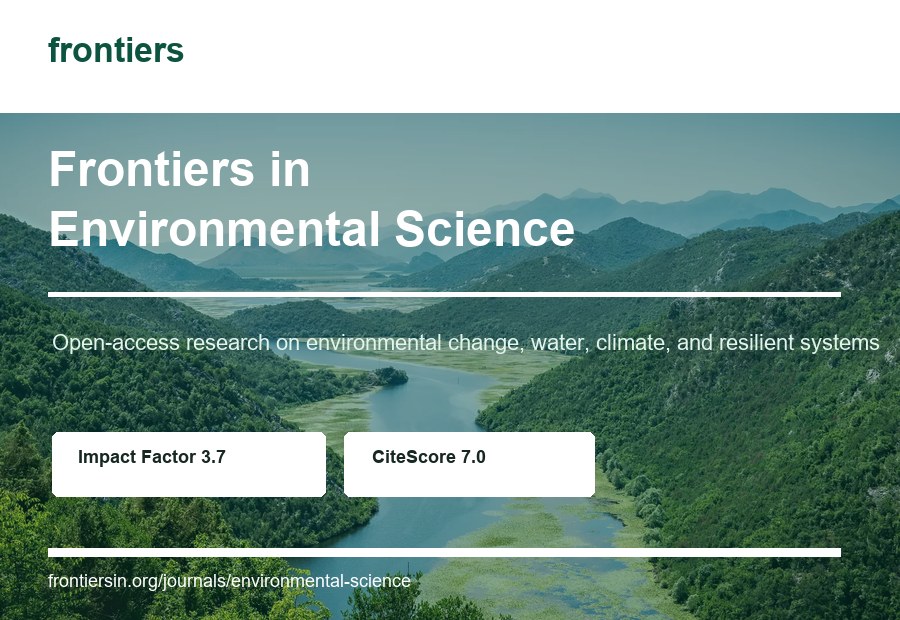 Frontiers in Environmental Science journal cover with impact factor