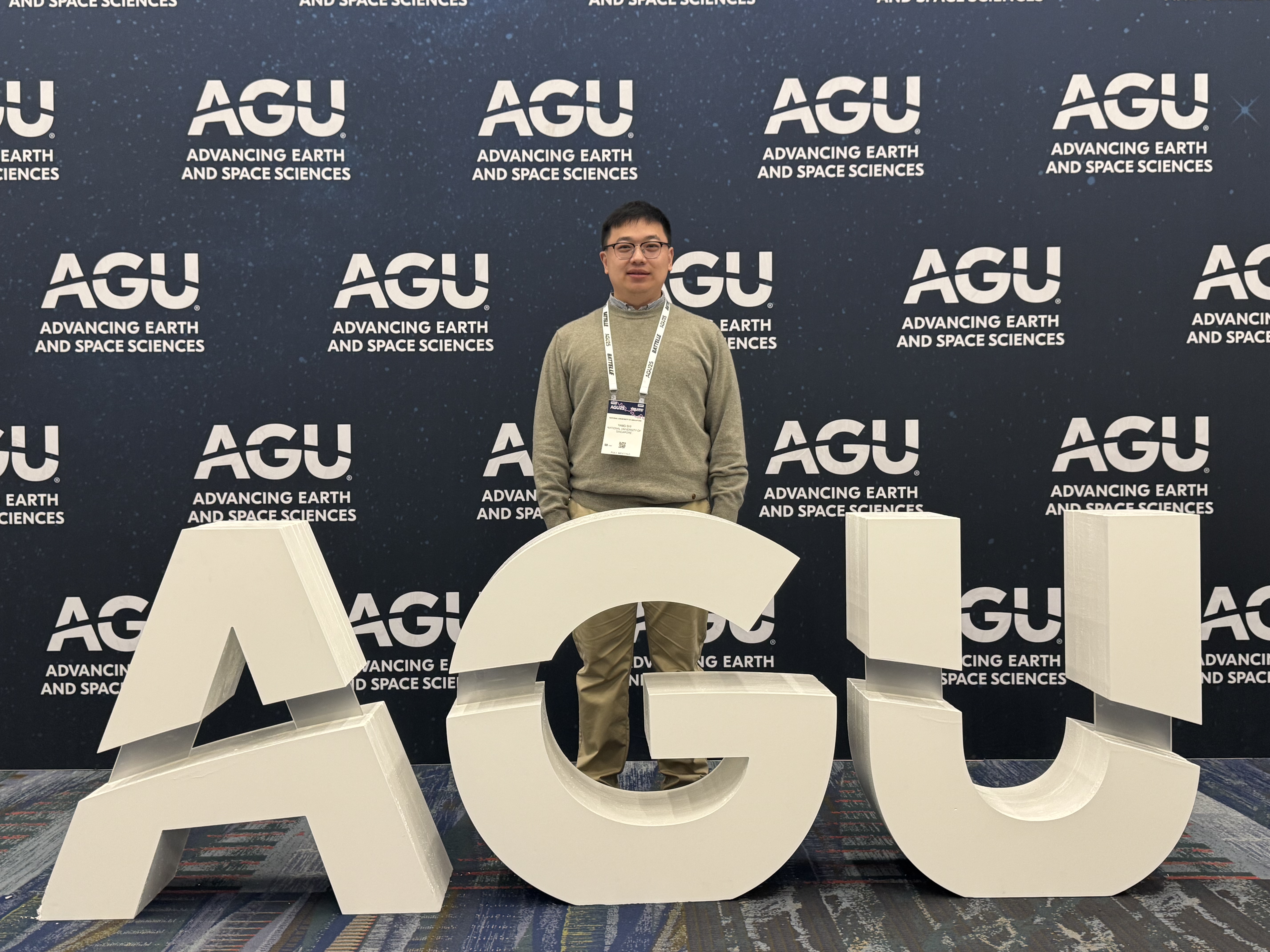 Yang Shi at AGU Fall Meeting 2025 in New Orleans