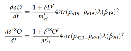 Equation 17 isotope change rates