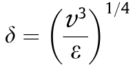 Equation 8 Kolmogorov microscale extracted from source PDF