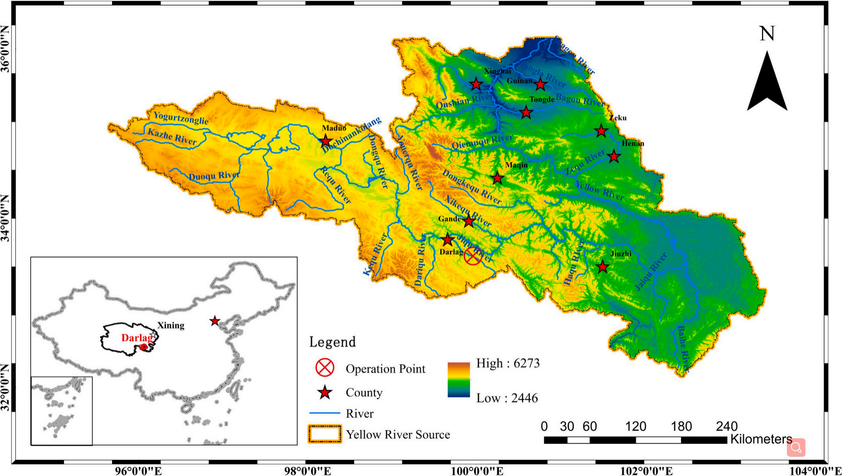 Geographical location of the acoustic study area
