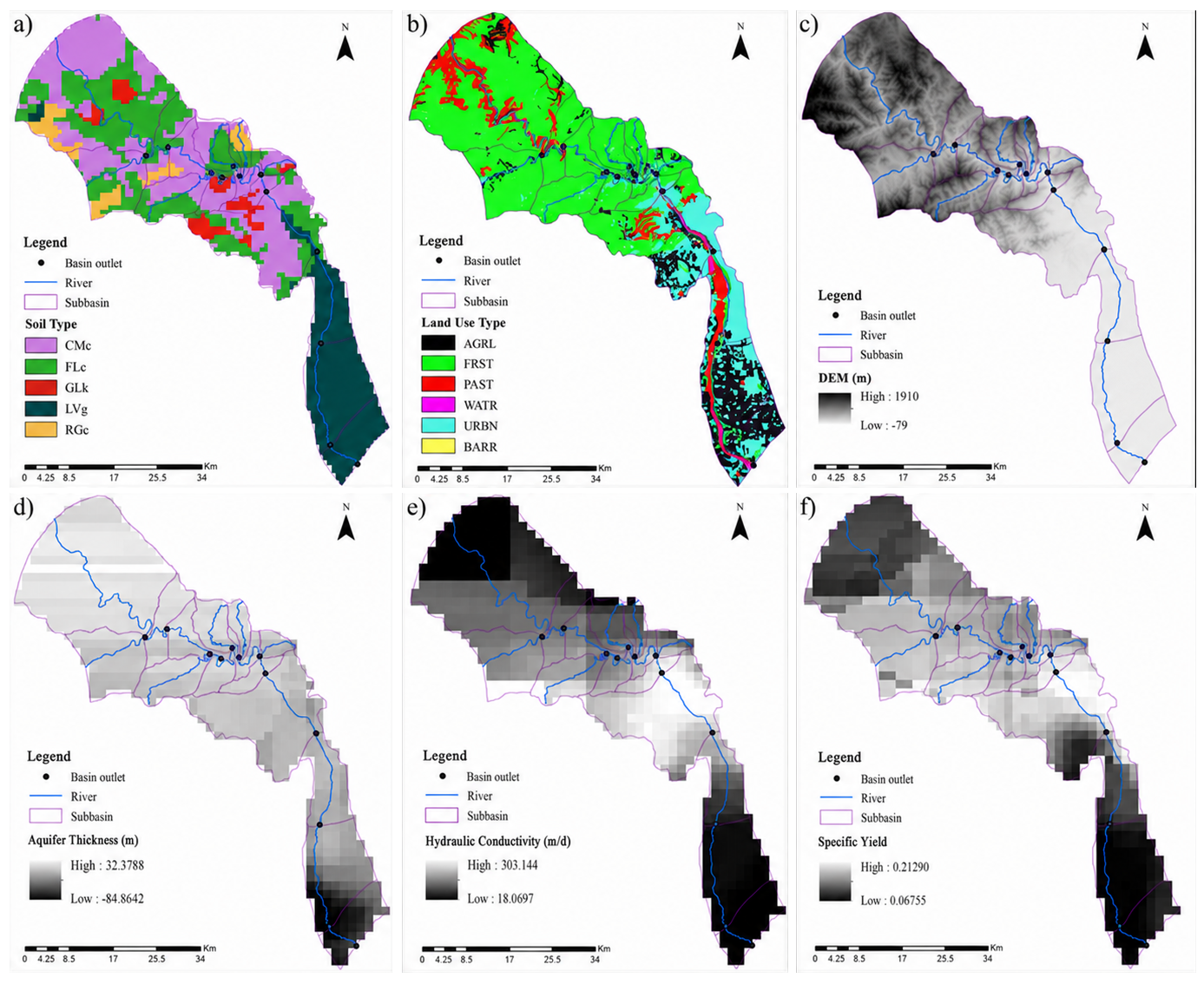 SWAT-MODFLOW model inputs for the Yongding River basin